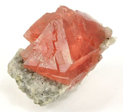 Red fluorite crystals