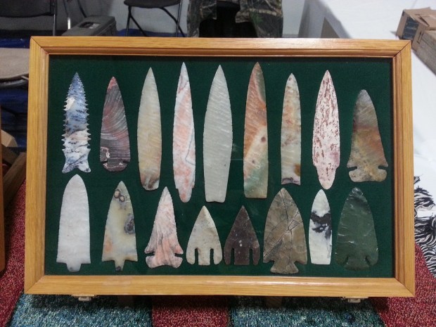 Arrowheads made by the Flint Knappers.