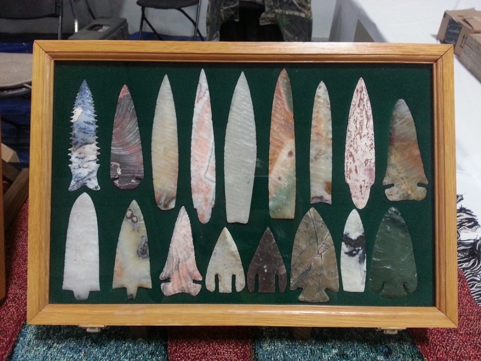 Arrowheads made by the Flint Knappers.