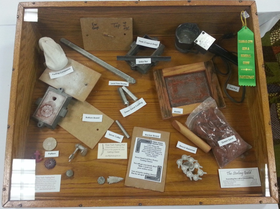 A display of metalworking tools made by the Sterling Guild.
