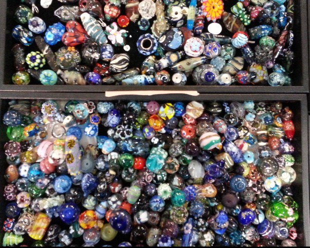 colorful lampwork glass beads 