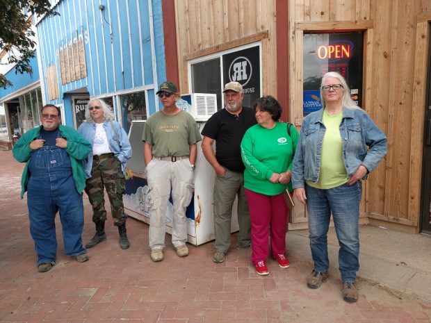 people in front of the diner