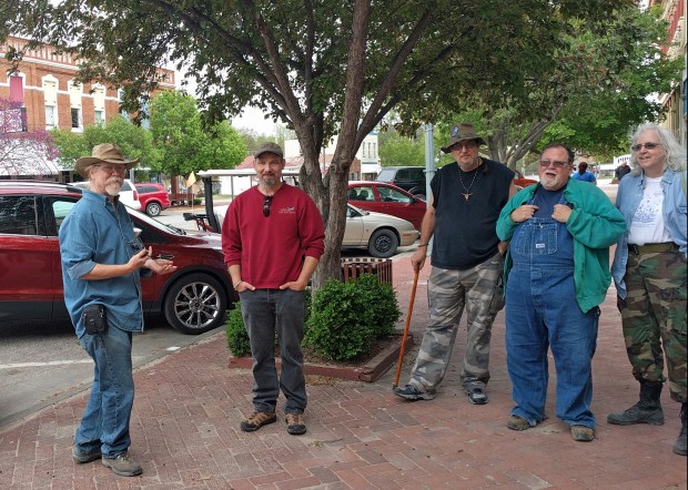 people in front of the diner