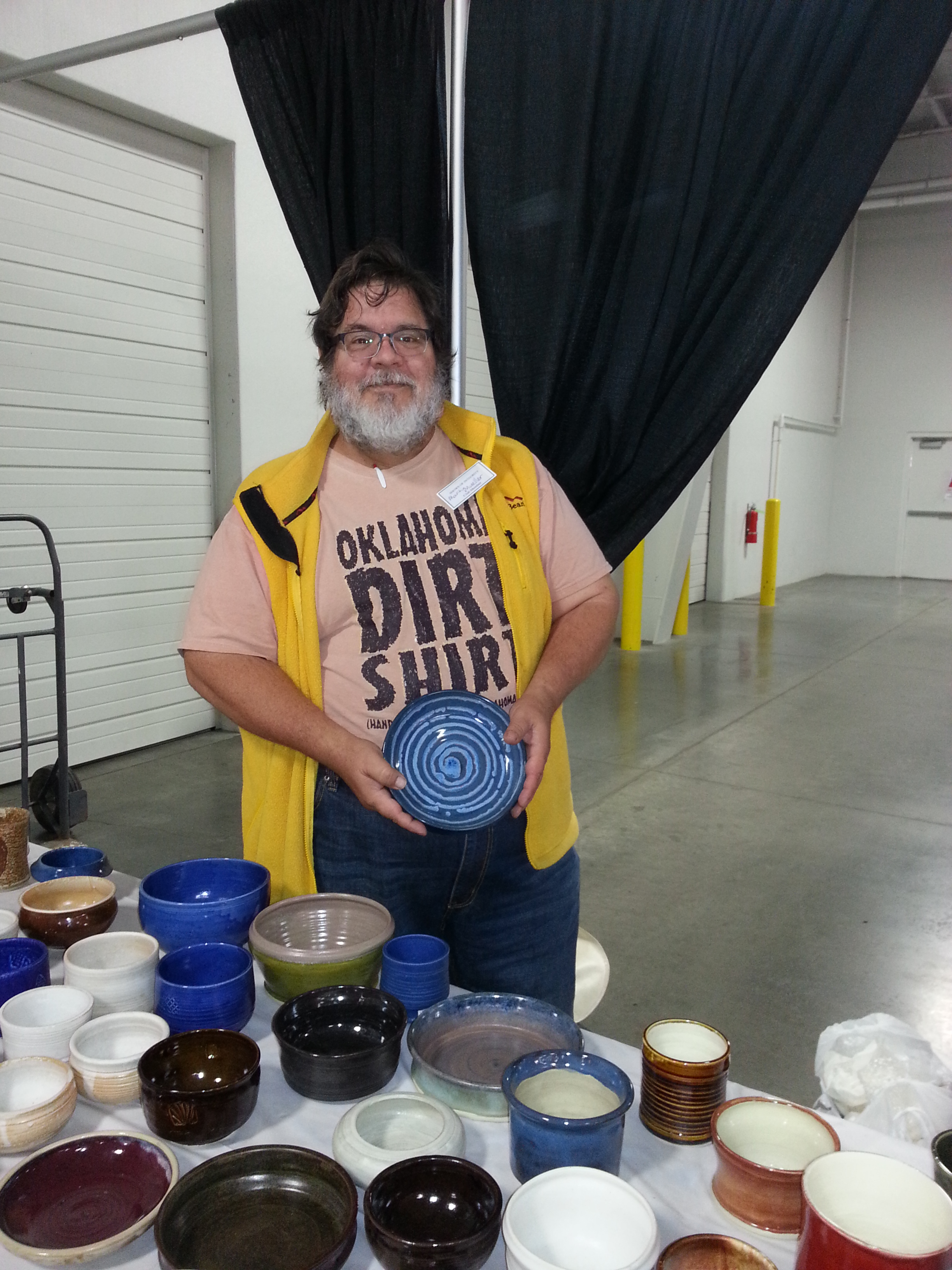 potter with pots and bowls oklahoma dirt shirt