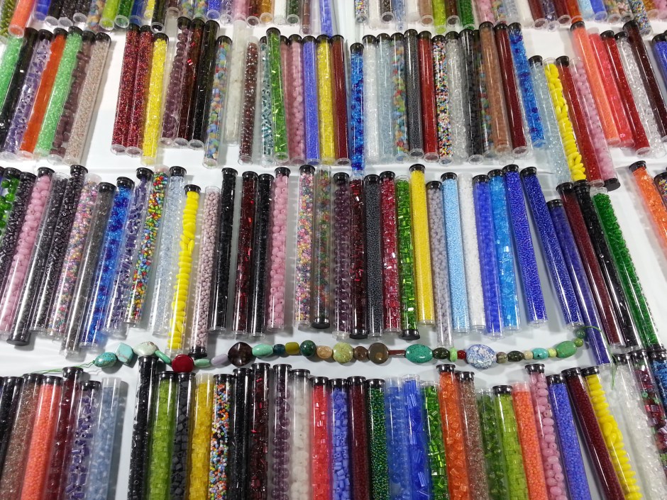 tiny beads in tubes