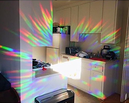 rainbows all over a kitchen