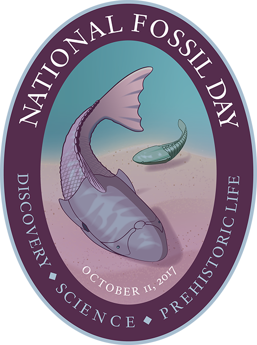 national fossil day 2017 logo heterostracan fish