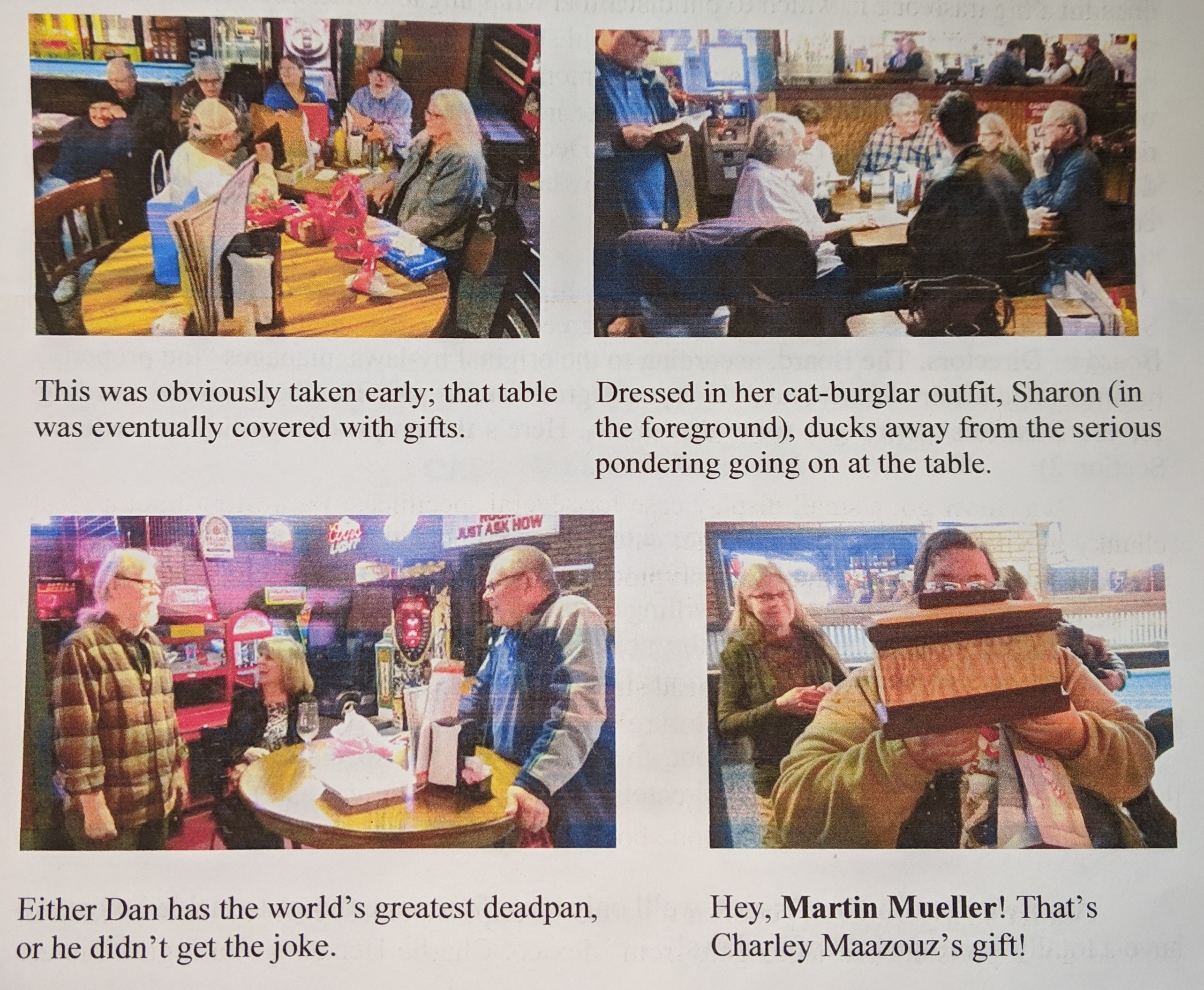 People having fun at Show-Me Rockhounds gift exchange party