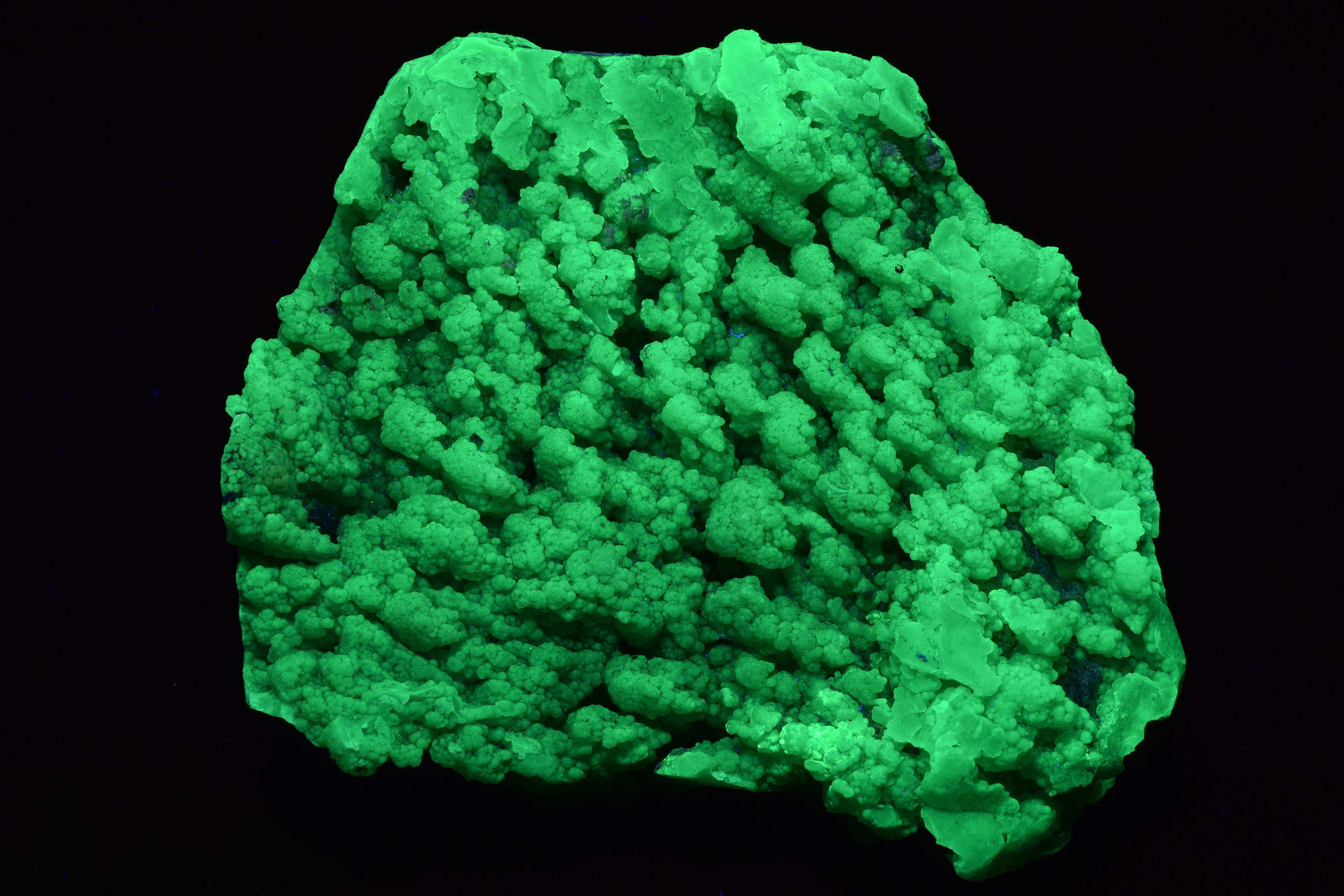 Chalcedony under shortwave UV light.